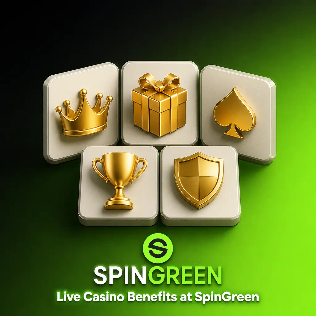 Live dealer interaction, visible outcomes, flexible stakes, and multiple camera angles at SpinGreen's live casino tables.