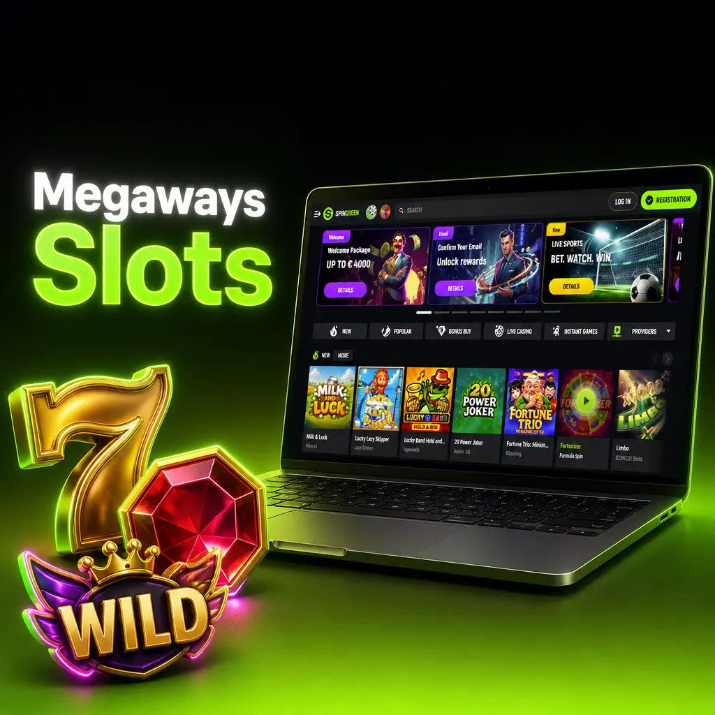 Megaways slots reels featuring dynamic ways-to-win mechanics with cascading symbols and multipliers